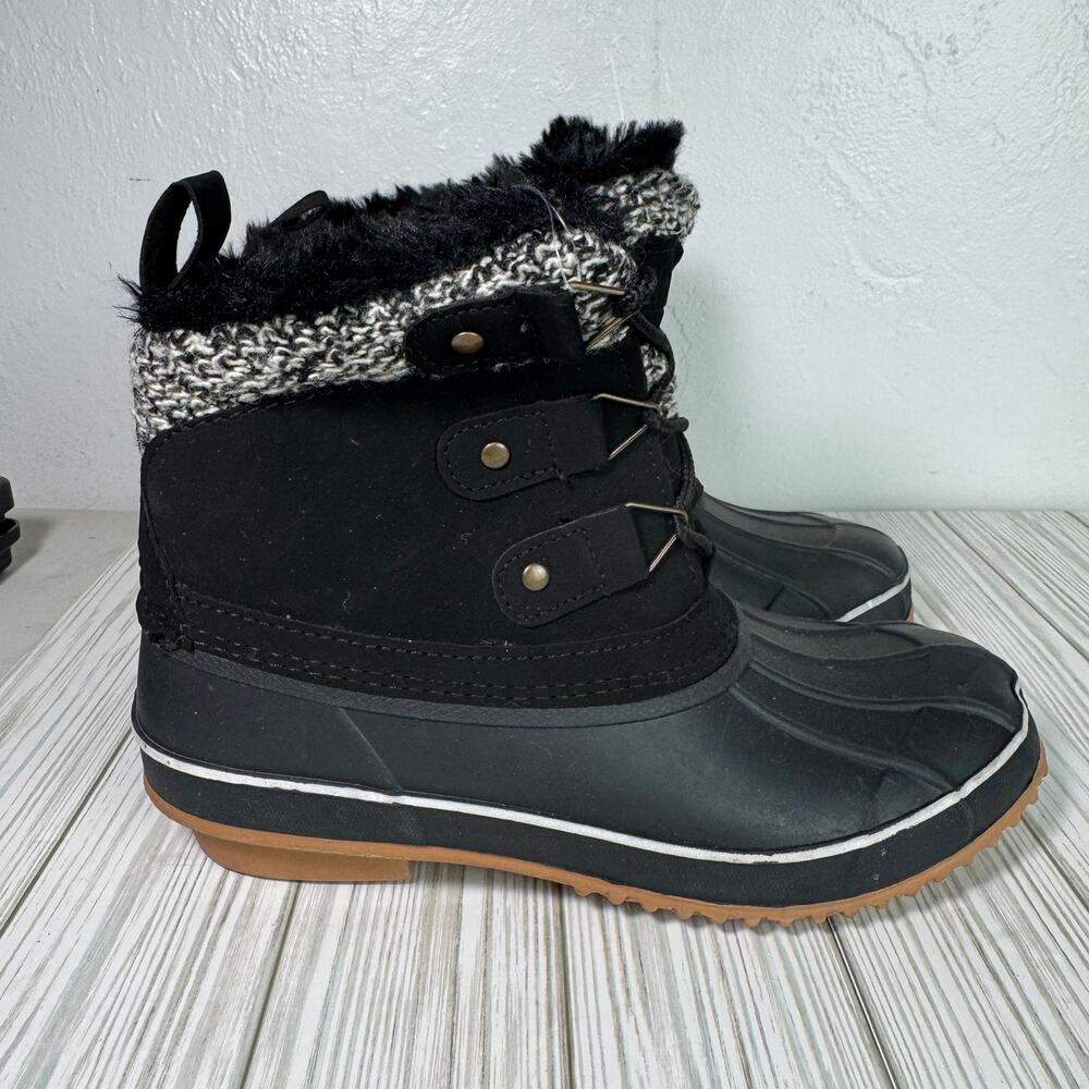 NEW KHOMBU Women's‎ Keri Faux Fur-Lined Duck Boots Waterproof Size 7